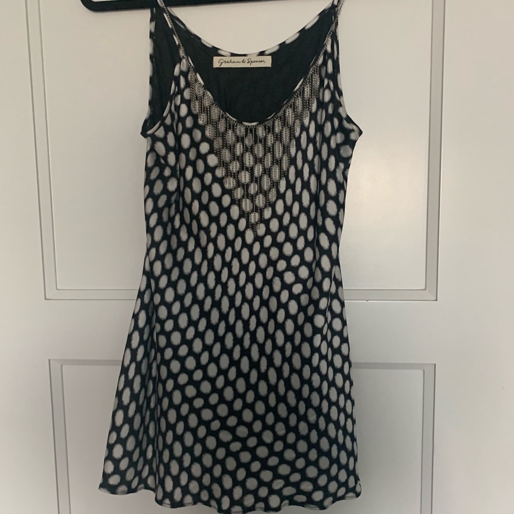 Graham & James Black and White silk Cami